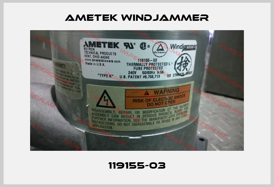 Ametek Windjammer-119155-03price