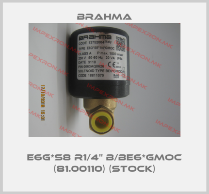 Brahma-E6G*S8 R1/4" B/BE6*GMOC (81.00110) (stock)price