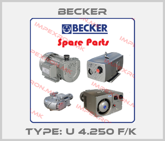 Becker-Type: U 4.250 F/K price