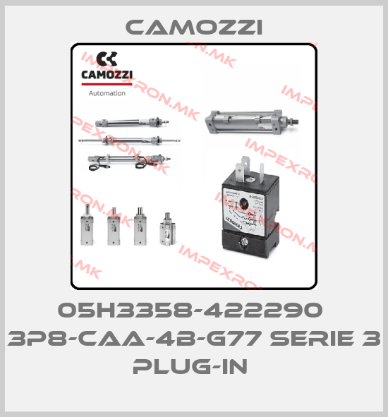 Camozzi-05H3358-422290  3P8-CAA-4B-G77 SERIE 3 PLUG-IN price