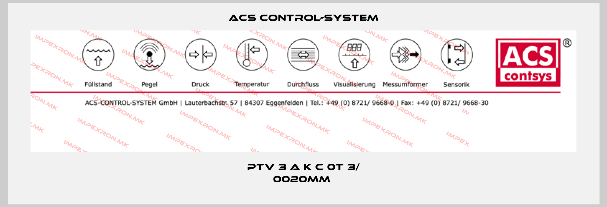 Acs Control-System-PTV 3 A K C 0T 3/ 0020mm price