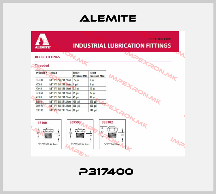 Alemite-P317400 price