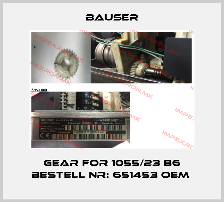 Bauser-Gear for 1055/23 86 Bestell Nr: 651453 OEM price