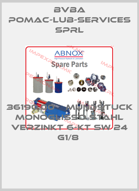 bvba pomac-lub-services sprl-36190.00    Mundstuck monoglisso stahl verzinkt 6-kt SW 24 G1/8 price