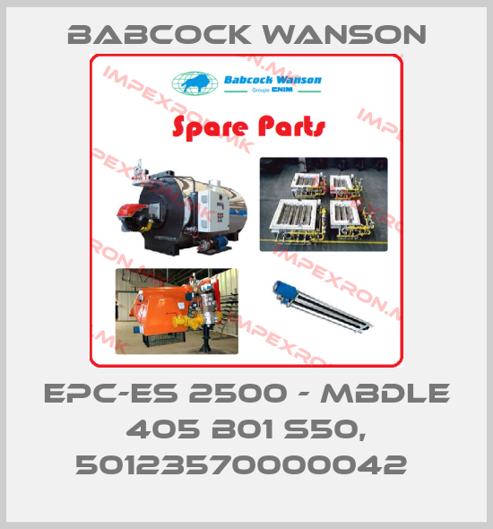 Babcock Wanson-EPC-ES 2500 - MBDLE 405 B01 S50, 50123570000042 price