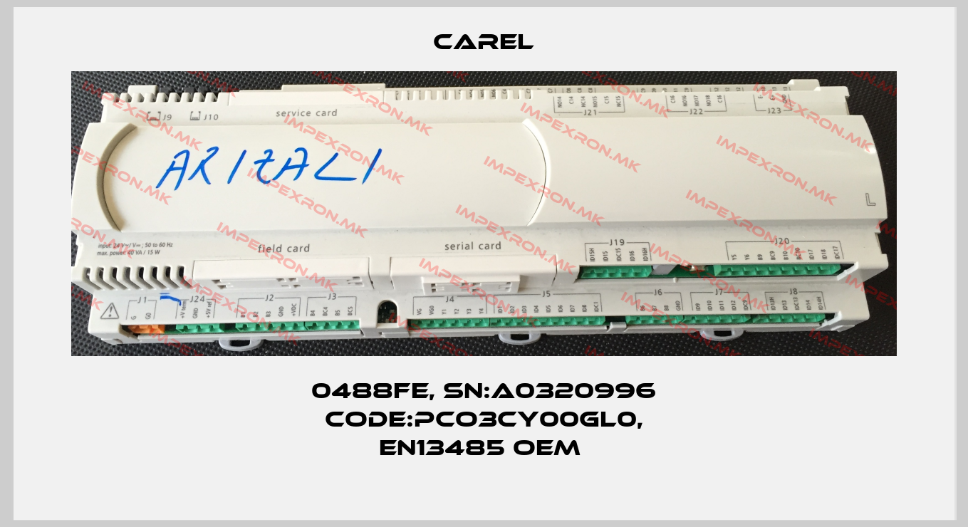 Carel-0488FE, SN:A0320996 CODE:PCO3CY00GL0, EN13485 oem price