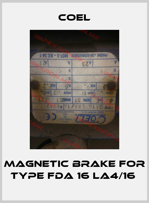 Coel-Magnetic brake for Type FDA 16 LA4/16 price