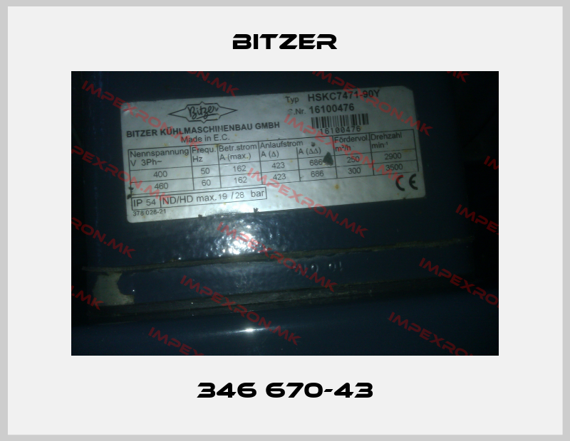 Bitzer-346 670-43price