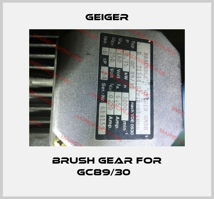 Geiger-Brush Gear for GC89/30  price
