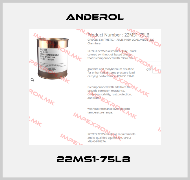 Anderol-22MS1-75LB price