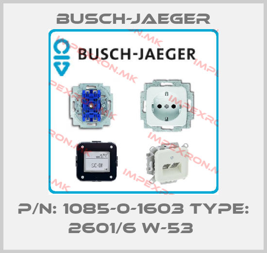 Busch-Jaeger-P/N: 1085-0-1603 Type: 2601/6 W-53 price