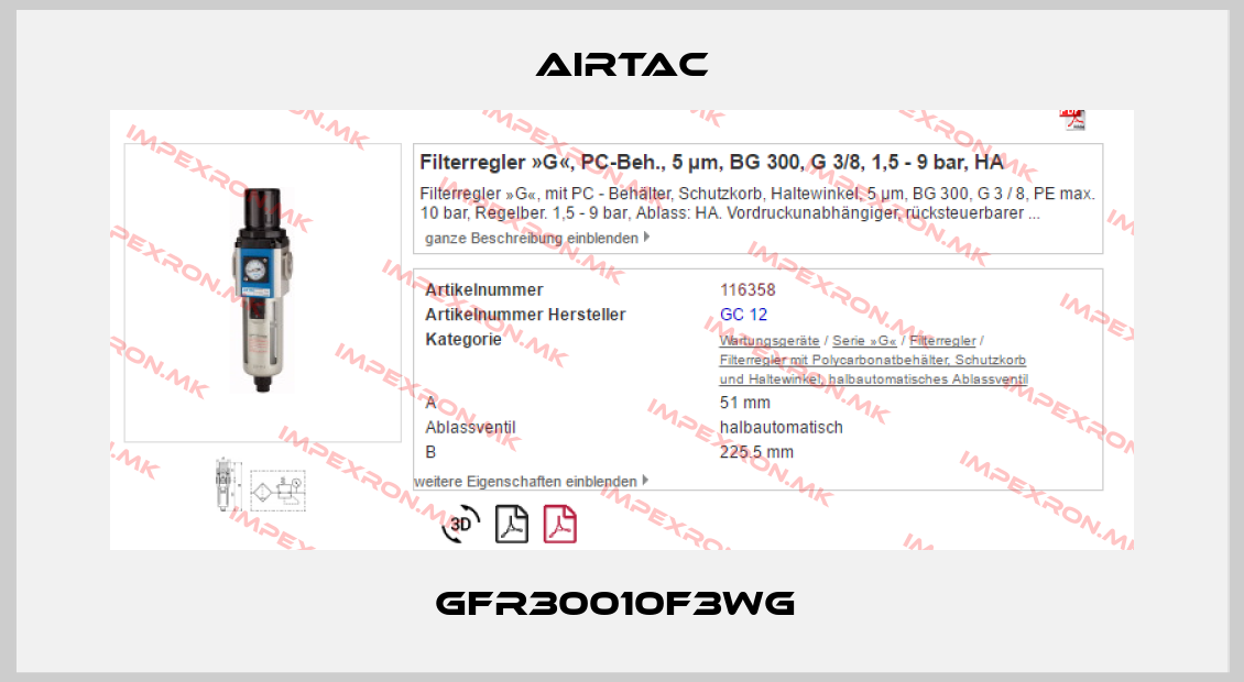Airtac-GFR30010F3WG price
