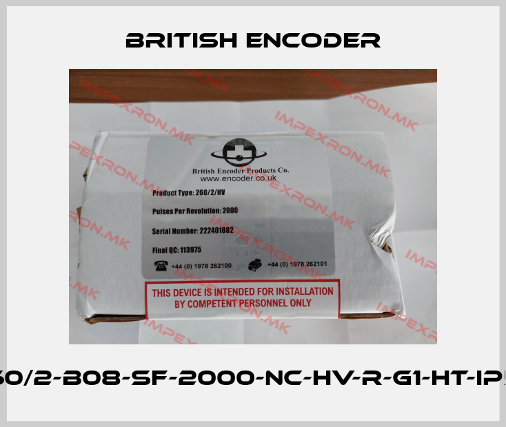British Encoder-260/2-B08-SF-2000-NC-HV-R-G1-HT-IP50price
