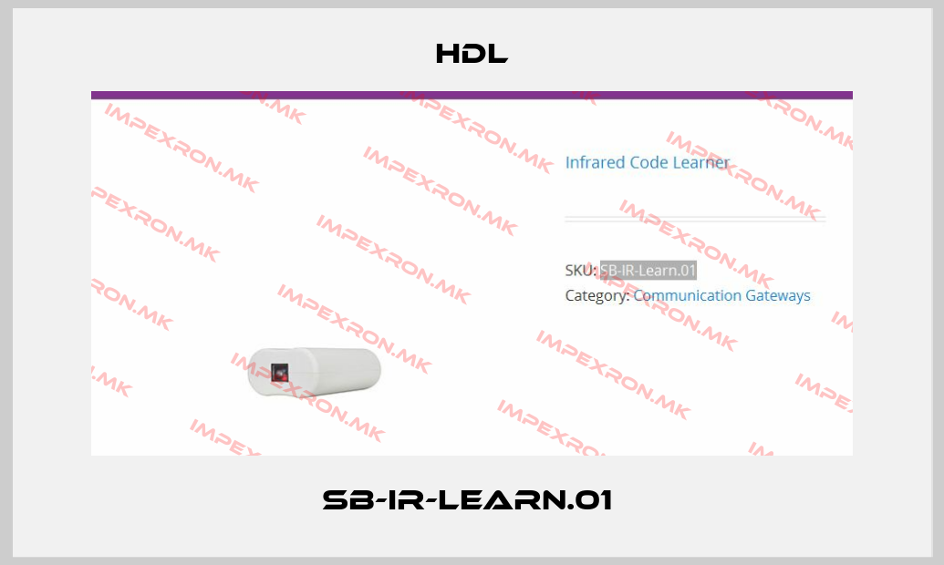 HDL-SB-IR-Learn.01 price