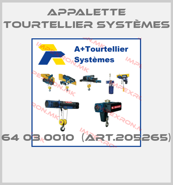 Appalette Tourtellier Systèmes-64 03 0010  (ART.205265) price