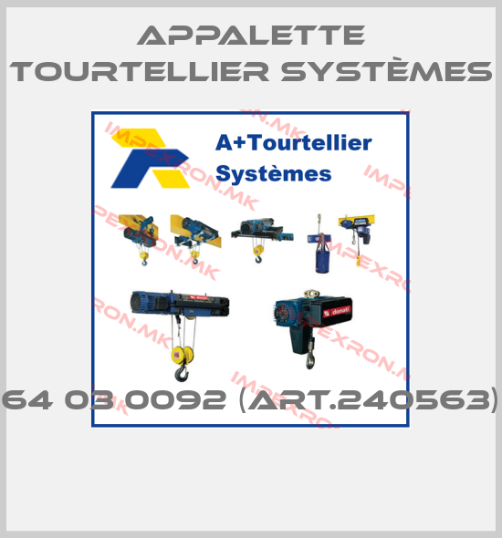 Appalette Tourtellier Systèmes-64 03 0092 (ART.240563) price