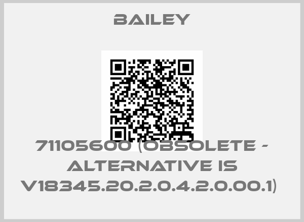 Bailey-71105600 (obsolete - alternative is V18345.20.2.0.4.2.0.00.1) price