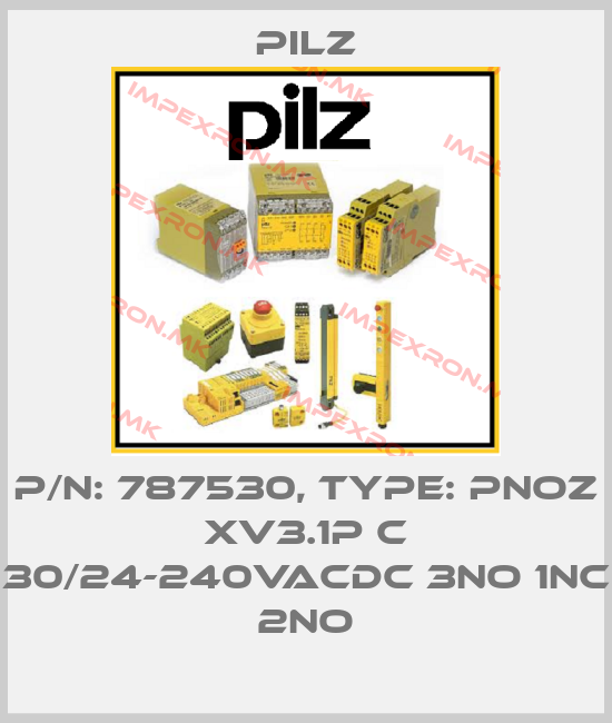Pilz-p/n: 787530, Type: PNOZ XV3.1P C 30/24-240VACDC 3no 1nc 2noprice