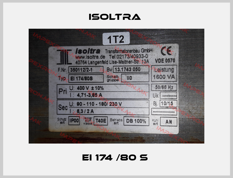 Isoltra -EI 174 /80 S price