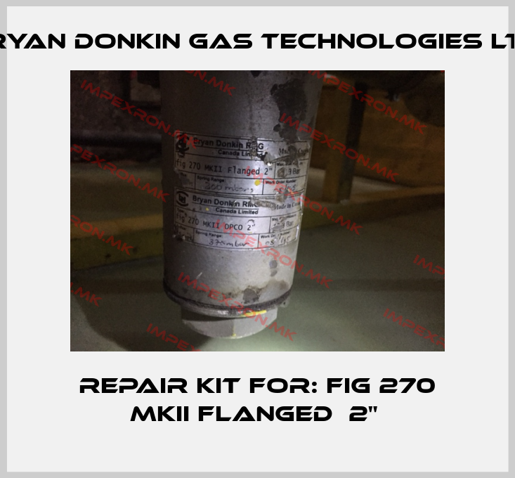 Bryan Donkin Gas Technologies Ltd.- Repair Kit For: fig 270 MKII Flanged  2" price
