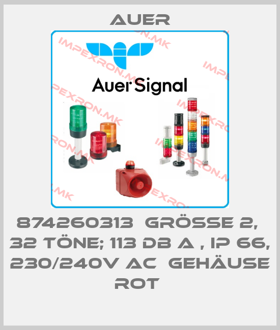 Auer-874260313  Größe 2,  32 Töne; 113 dB A , IP 66, 230/240V AC  Gehäuse rot price