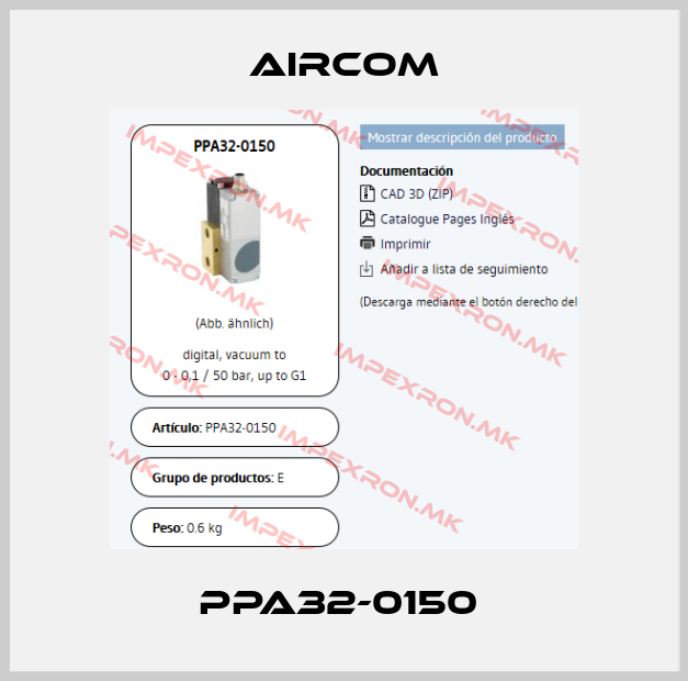 Aircom-PPA32-0150 price