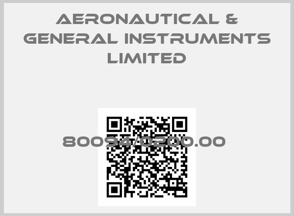AERONAUTICAL & GENERAL INSTRUMENTS LIMITED-80094/0200.00 price