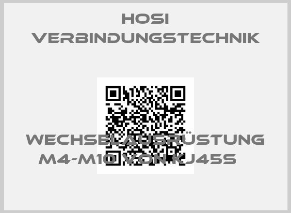 HOSI Verbindungstechnik-Wechselausrüstung M4-M10 von KJ45S   price