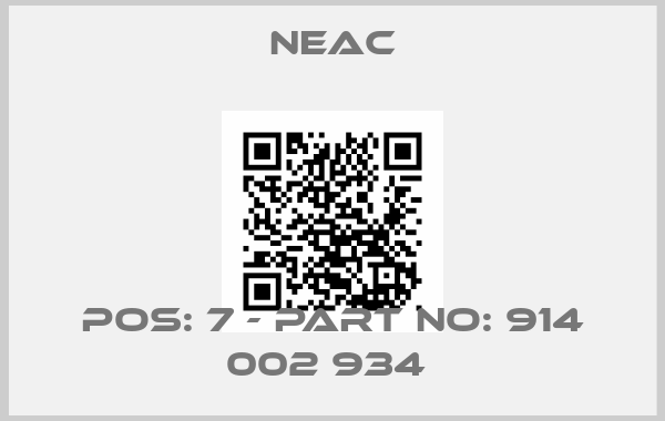 NEAC-POS: 7 - PART NO: 914 002 934 price