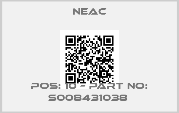 NEAC-POS: 10 – PART NO: S008431038 price