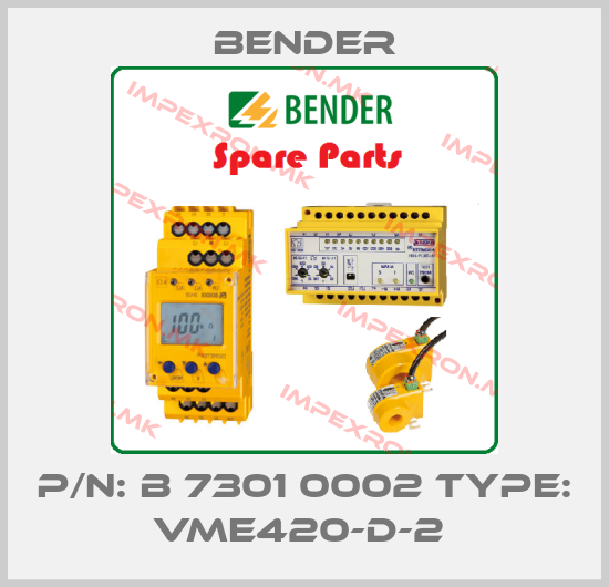 Bender-P/N: B 7301 0002 Type: VME420-D-2 price