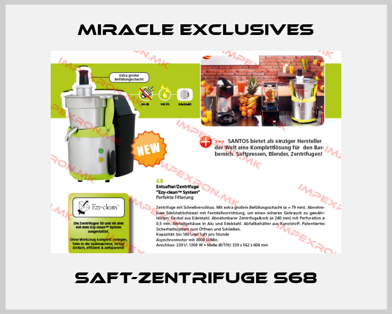 Miracle Exclusives-Saft-Zentrifuge S68price