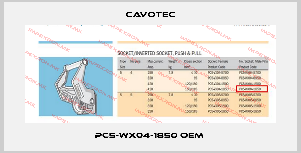 Cavotec-PC5-WX04-1850 OEM price