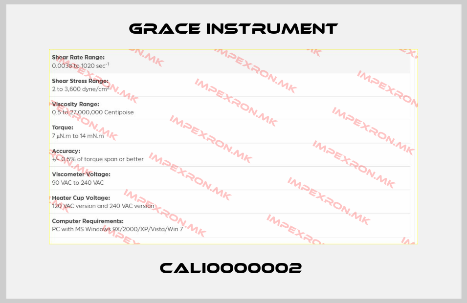 Grace Instrument-CALI0000002 price