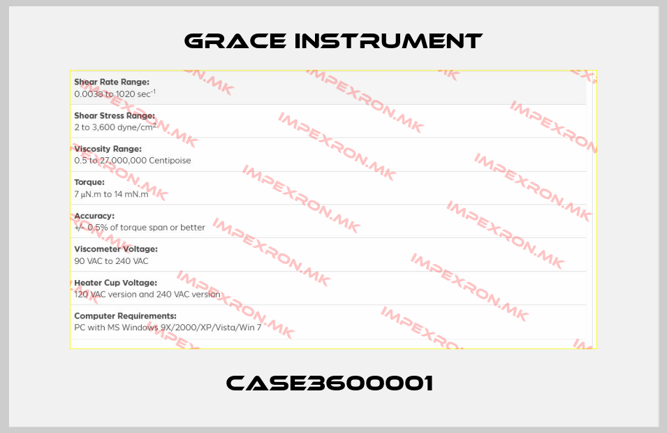 Grace Instrument-CASE3600001 price