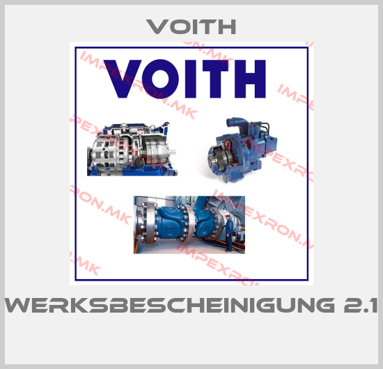 Voith-Werksbescheinigung 2.1 price