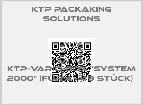 Ktp Packaking Solutions-KTP-Vario-Box "System 2000" (für 4 - 49 Stück) price