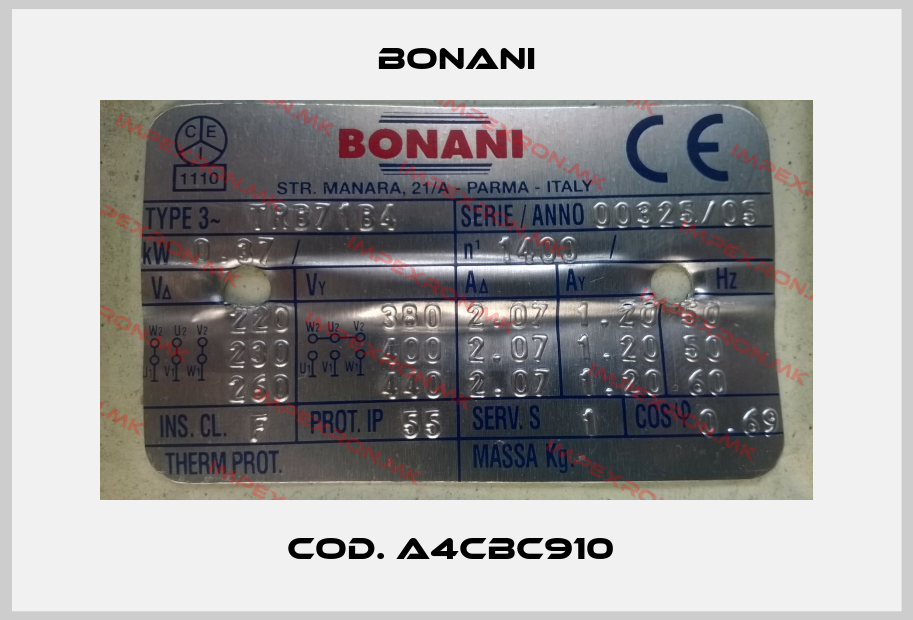 Bonani-cod. A4CBC910 price