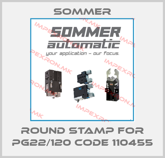 Sommer-round stamp for PG22/120 Code 110455price