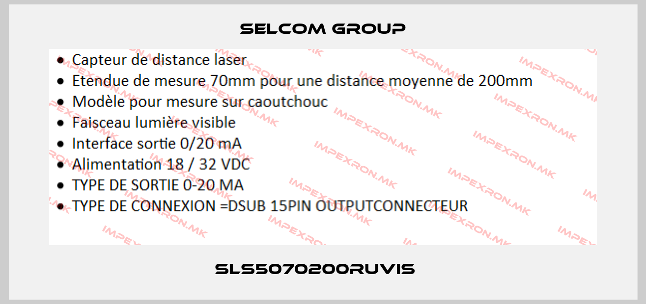 Selcom Group-SLS5070200RUVIS   price