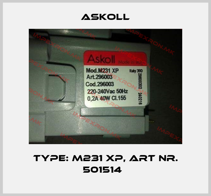 Askoll-type: M231 XP, Art Nr. 501514  price