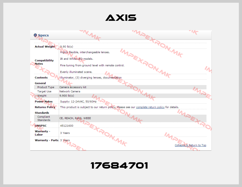 Axis-17684701 price