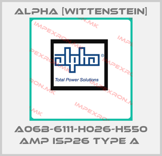 Alpha [Wittenstein]-A06B-6111-H026-H550 AMP ISP26 TYPE A price