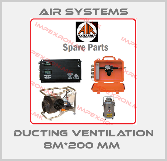 Air systems-Ducting ventilation 8m*200 mm price