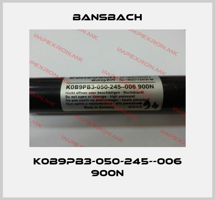 Bansbach-K0B9PB3-050-245--006 900Nprice