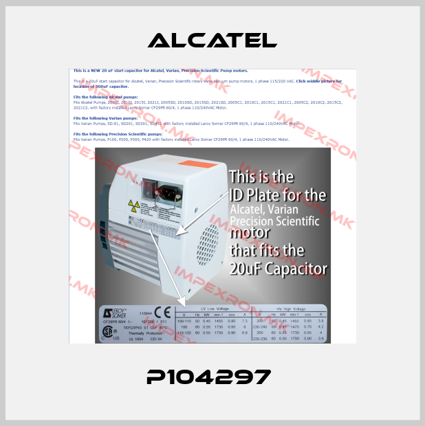 Alcatel-P104297 price