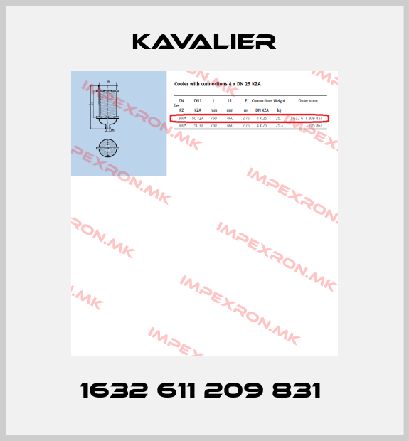 Kavalier-1632 611 209 831 price