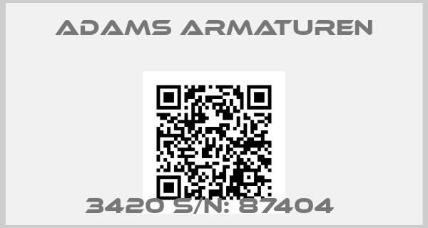 Adams Armaturen-3420 S/N: 87404 price