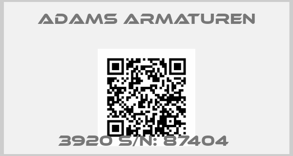 Adams Armaturen-3920 S/N: 87404 price