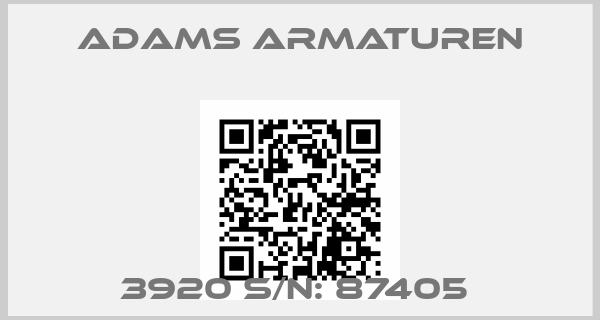 Adams Armaturen-3920 S/N: 87405 price